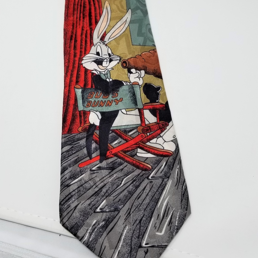 Mens Looney Toons Bugs Bunny 100% Silk Tie
